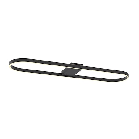 Afx Glo 48'' LED Linear Semi-Flush - Black Finish GLOL4812L30D1BK